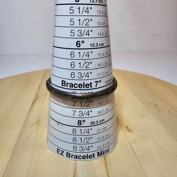 Sterling Silver 925 Ornate Scroll Design Hinged Bangle Bracelet Weighs 8 Grams - Picture 6 of 6